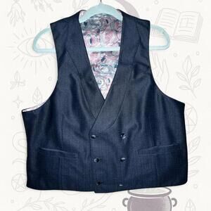 Vintage Double-Breasted Lined Vest